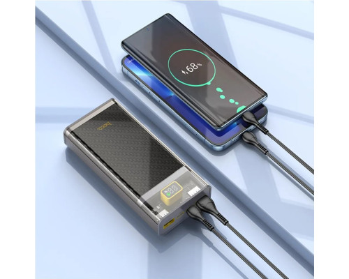 Зовнішній акумулятор HOCO J103A Discovery edition 22.5W fully compatible power bank(20000mAh) Gray (6931474788948)