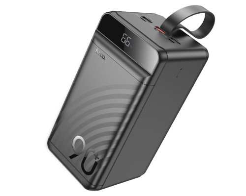 Зовнішній акумулятор HOCO J123D Element 22.5W+PD20W fully compatible power bank with digital display(90000mAh) Black (6942007612104)