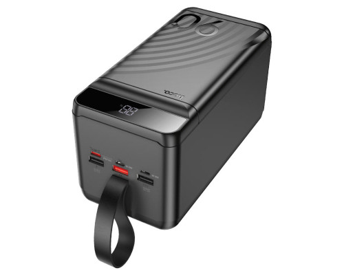 Зовнішній акумулятор HOCO J123D Element 22.5W+PD20W fully compatible power bank with digital display(90000mAh) Black (6942007612104)