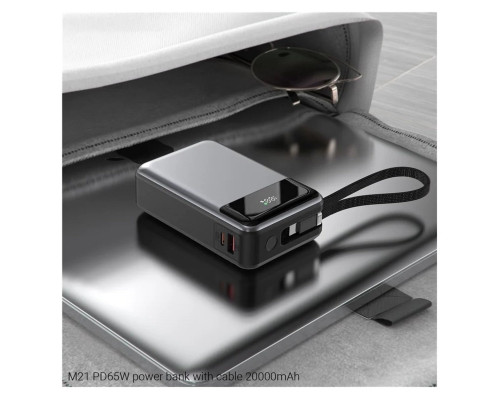 Зовнішній акумулятор ACEFAST M21 PD65W power bank with cable 20000mAh Black (6974316283898)