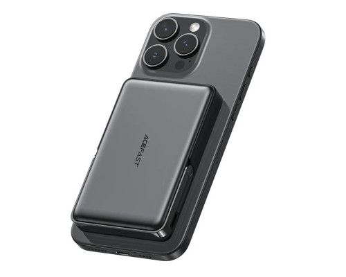 Зовнішній акумулятор ACEFAST M17 PD20W/22.5W magnetic fast charging power bank with built-in stand 10000mAh Black (6974316284000)