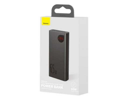 Зовнішній акумулятор Baseus Adaman Metal Digital Display Quick Charge Power Bank 20000mAh 65W Black (PPIMDA-D01)