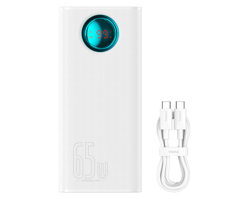 Зовнішній акумулятор Baseus Amblight Digital Display Fast Charge Power Bank 26800mAh Stellar White (P10022402223-00)