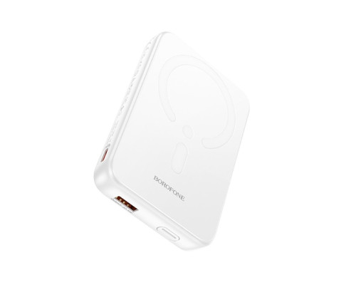 Зовнішній акумулятор BOROFONE BJ47 Quick PD20W magnetic wireless fast charging power bank(10000mAh) White (6941991109690)