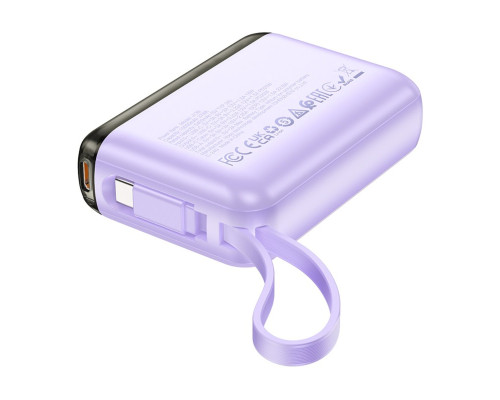 Зовнішній акумулятор HOCO J139 Hero 22.5W+PD20W fully compatible power bank(Type-C)(10000mAh) Purple (6942007636490)