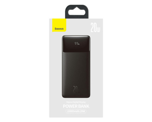 Зовнішній акумулятор Baseus Bipow Digital Display Fast Charge Power Bank 10000mAh 20W Black (PPBD050301)