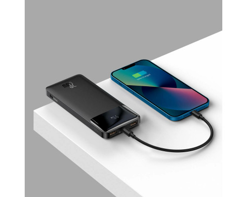 Зовнішній акумулятор Baseus Bipow Digital Display Fast Charge Power Bank 10000mAh 20W Black (PPBD050301)