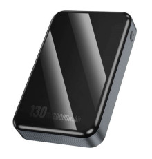 Зовнішній акумулятор HOCO Q30A Fast charge 130W power bank(20000mAh) Metal Gray (6942007634069)