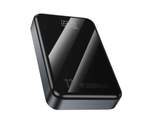 Зовнішній акумулятор HOCO Q30A Fast charge 130W power bank(20000mAh) Metal Gray (6942007634069)