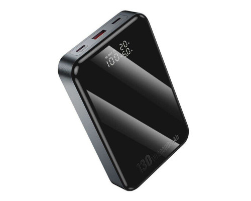 Зовнішній акумулятор HOCO Q30A Fast charge 130W power bank(20000mAh) Metal Gray (6942007634069)