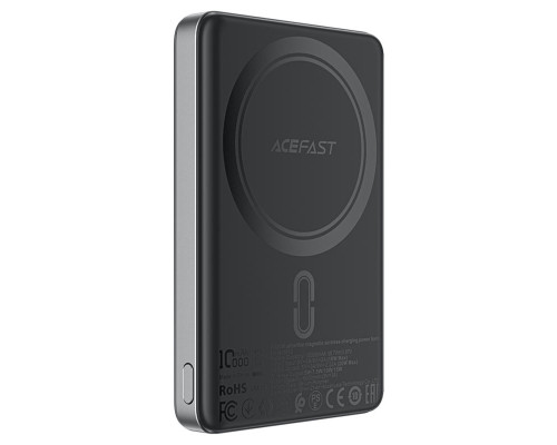 Зовнішній акумулятор ACEFAST M12 PD20W ultra-thin magnetic wireless charging power bank 10000mAh, Black (6974316283393)