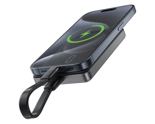 Зовнішній акумулятор ACEFAST M12 PD20W ultra-thin magnetic wireless charging power bank 10000mAh, Black (6974316283393)