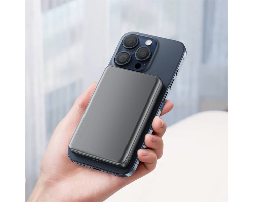 Зовнішній акумулятор ACEFAST M12 PD20W ultra-thin magnetic wireless charging power bank 10000mAh, Black (6974316283393)