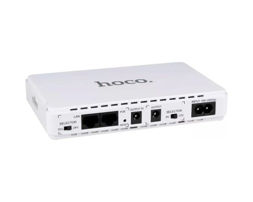 Зовнішній акумулятор HOCO DB25 Emergency UPS power bank(EU)(8800mAh) White (6931474766182)