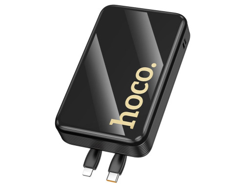 Зовнішній акумулятор HOCO Q37A Graceful 22.5W+PD20W power bank with two cables(20000mAh) Black (6942007644921)
