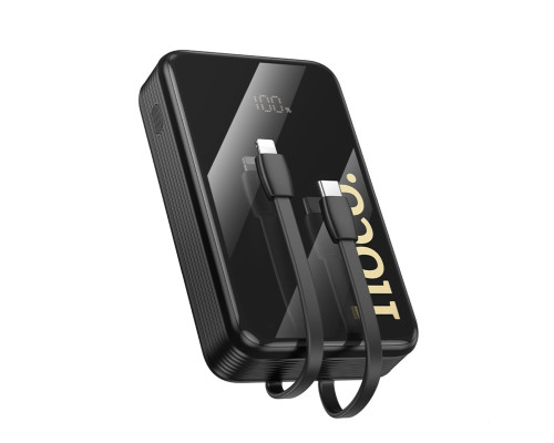 Зовнішній акумулятор HOCO Q37A Graceful 22.5W+PD20W power bank with two cables(20000mAh) Black (6942007644921)