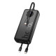 Зовнішній акумулятор HOCO J132A Sabio 22.5W+PD20W fully compatible power bank with 3 cables(20000mAh) Black (6942007632591)