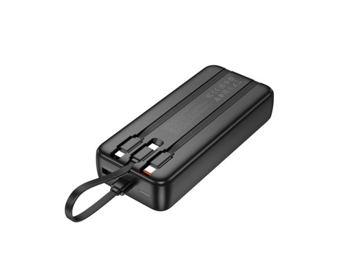 Зовнішній акумулятор HOCO J132A Sabio 22.5W+PD20W fully compatible power bank with 3 cables(20000mAh) Black (6942007632591)