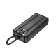 Зовнішній акумулятор HOCO J132A Sabio 22.5W+PD20W fully compatible power bank with 3 cables(20000mAh) Black (6942007632591)