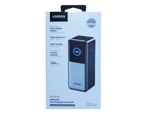 Зовнішній акумулятор UGREEN PB721 20000mAh Quick Charging 130W (UGR-35524B)