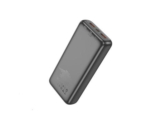 Зовнішній акумулятор HOCO J121A Fast 22.5W+PD20W fully compatible power bank with digital display(20000mAh) Black (6942007608992)