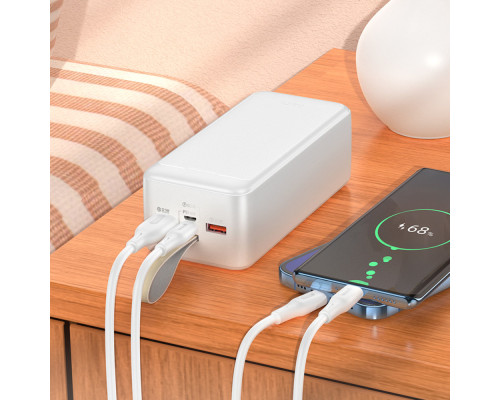 Зовнішній акумулятор HOCO J111C Smart charge PD30W power bank(40000mAh) White (6931474795816)