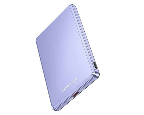 Зовнішній акумулятор BOROFONE BJ50 Leader PD20W magnetic power bank(5000mAh) Purple (6941991110320)