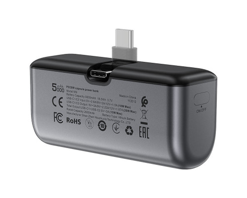 Зовнішній акумулятор ACEFAST M9-5000 PD20W capsule power bank Black (6974316283201)