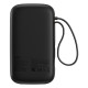 Зовнішній акумулятор Baseus QPow 2 Digital Display Fast-Charging Power Bank with 2 Built-in Type-C Cable 20000mAh 30W Cluster Black (P10055009113-00)