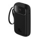 Зовнішній акумулятор Baseus QPow 2 Digital Display Fast-Charging Power Bank with 2 Built-in Type-C Cable 20000mAh 30W Cluster Black (P10055009113-00)