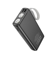 Зовнішній акумулятор HOCO J129A Nature flashlight power bank(20000mAh) Black (6942007624015)