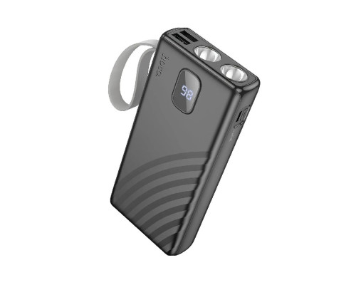 Зовнішній акумулятор HOCO J129A Nature flashlight power bank(20000mAh) Black (6942007624015)