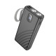 Зовнішній акумулятор HOCO J129A Nature flashlight power bank(20000mAh) Black (6942007624015)