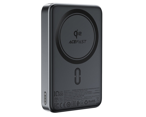 Зовнішній акумулятор ACEFAST M11 PD30W Qi2 magnetic wireless charging power bank Black (6974316282341)