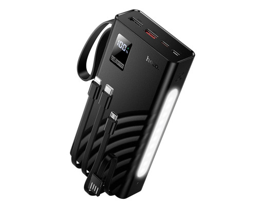 Зовнішній акумулятор Hoco J155 Shine 22.5W+PD20W+light 4-cable power bank(20000mAh) (6942007652117)