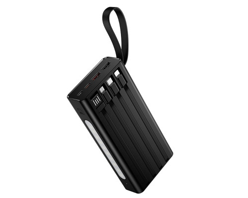 Зовнішній акумулятор Hoco J155 Shine 22.5W+PD20W+light 4-cable power bank(20000mAh) (6942007652117)