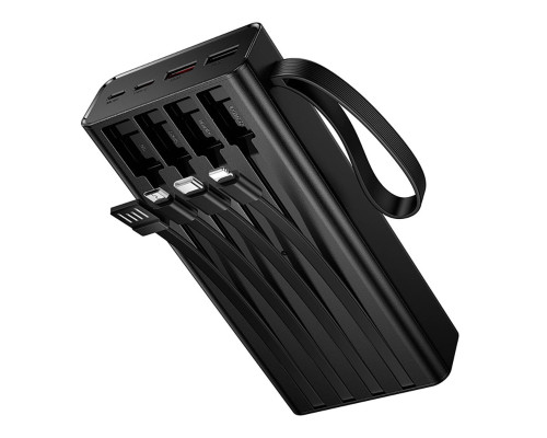 Зовнішній акумулятор Hoco J155 Shine 22.5W+PD20W+light 4-cable power bank(20000mAh) (6942007652117)