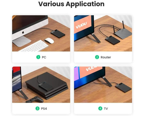 Зовнішня кишеня для накопичувача UGREEN US221 2.5 Inch Hard Drive Box (UGR-30848) (UGR-30848)