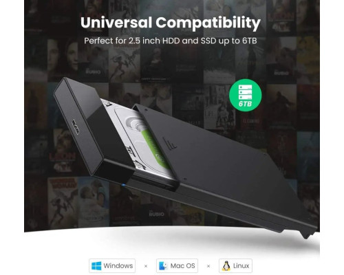 Зовнішня кишеня для накопичувача UGREEN US221 2.5 Inch Hard Drive Box (UGR-30848) (UGR-30848)