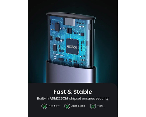 Зовнішня кишеня для накопичувача UGREEN USB-C to M.2 NGFF 5G Enclosure A TO C Cable 50cm (UGR-10903)